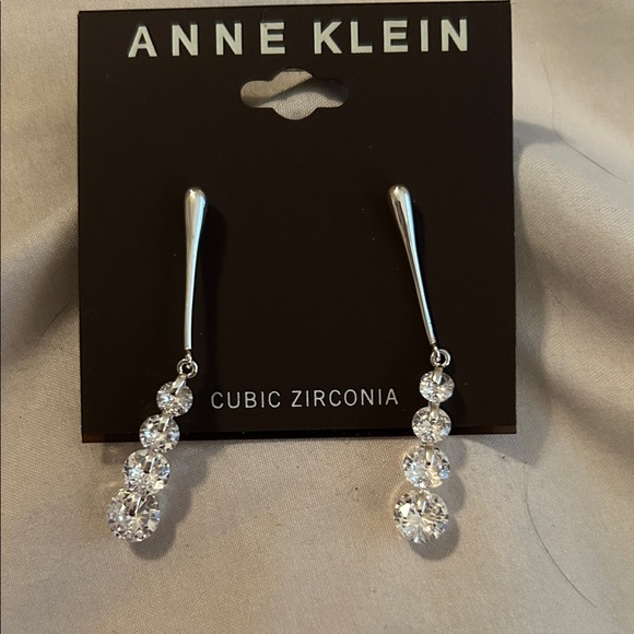 Anne Klein Jewelry - Anne Klein Silver‎ Cubic Zirconia Dangle Earrings